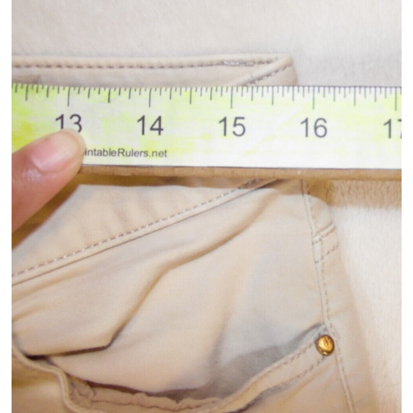 Chico's Jeans Womens 15 Beige Denim So Slimming‎ Ankle 32x28.5 EUC - Picture 7 of 12